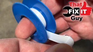 Plumber shows how to apply teflon tape and thread sealant [upl. by Aniwde]