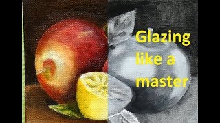 Oil Color Glazing like a Master  How to glaze  Tutorial [upl. by Derraj]