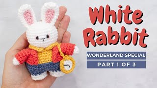 White Rabbit crochet pattern How to crochet the white rabbit amigurumi PART 1 [upl. by Madra]