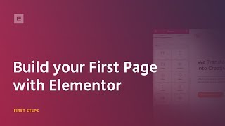 Build Your First Page With Elementor Page Builder for WordPress 2018 [upl. by Nosreh]