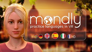 Mondly Practice Languages in VR [upl. by Nwahsek8]