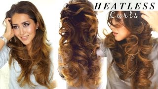 2 ★ LAZY HEATLESS CURLS  Overnight Waves HAIRSTYLES  HACKS [upl. by Nibaj229]