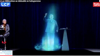 JeanLuc Mélenchon se dédouble en hologramme à Paris [upl. by Allard]