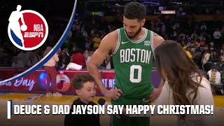 Deuce Tatum says HAPPY CHRISTMAS after his dad dropped 25 PTS 🥹  NBA on ESPN [upl. by Nanah848]