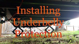 RV trailer  Installing Underbelly Protection Part 1 [upl. by Eilarol]