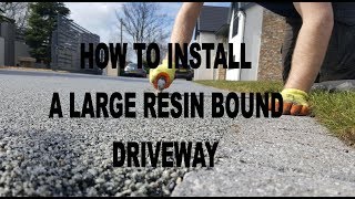 How to install a large resin bound driveway Resin install [upl. by Zetniuq567]