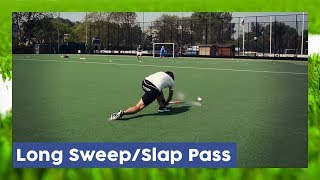 Long SlapSweep Pass  Field Hockey Technique  HockeyheroesTV [upl. by Noraj]