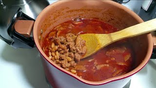 Pinto Beans With Ground Beef amp Ham Chili Beans [upl. by Aicetel231]