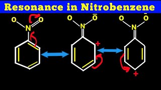 Resonance structures of Nitrobenzene  reonance in nitobenzene [upl. by Wong]