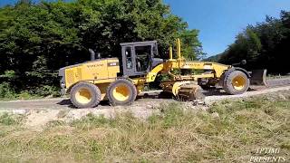 Motor Grader Grading The Big Road Skilled Operator [upl. by Ennovihs]