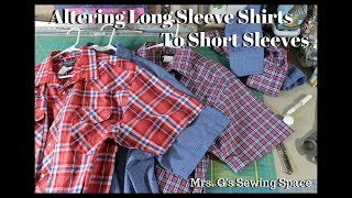 Altering Long Sleeves into Short Sleeves  TUTORIAL [upl. by Anailuy]