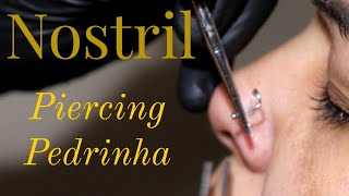 Como colocar piercing NOSTRIL Pedrinha [upl. by Ikkiv]