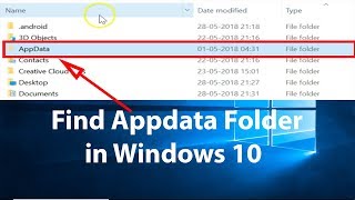 How to Find AppData Folder in Windows 10 [upl. by Locin]