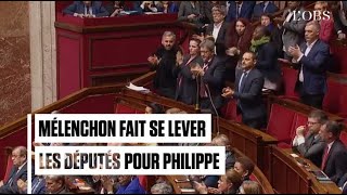 Quand JeanLuc Mélenchon fait ovationner Edouard Philippe à lAssemblée [upl. by Kabob]