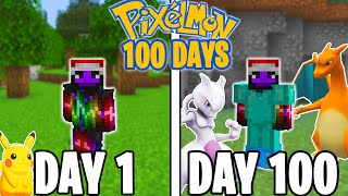 I Survived 100 Days In Minecraft Pixelmon [upl. by Birkett746]