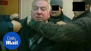 Archive footage shows former Russian spy being arrested  Daily Mail [upl. by Crispas]