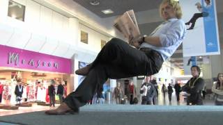 Guerilla Marketing  KLM Economy Comfort Product with Ramana at Manchester Airport [upl. by Licastro]