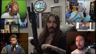 Streamers React To Moistcr1tikal Pulling Out Guns [upl. by Larena]