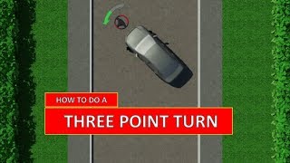 Learn how to do a THREEPOINT TURN The easiest driving lesson by Parking Tutorial [upl. by Aihsatsan612]