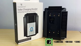 Wasserstein Solar Charging Bracket for Gen 2 Ring Doorbell UnboxingReview [upl. by Adrianne]