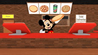 Mickey Mouse plays  ROBLOX Work at a Pizza Place [upl. by Onimixam282]