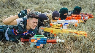 LTT Game Nerf War  Winter Warriors SEAL X Nerf Guns Fight Criminal Group Rocket NStrike Elite [upl. by Ablem]