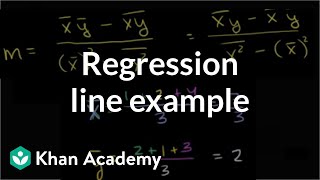 Regression line example  Regression  Probability and Statistics  Khan Academy [upl. by Georgiana182]