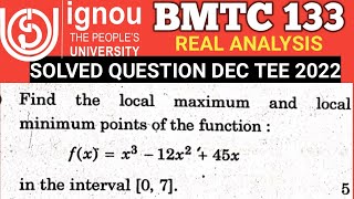 Bsc Mathematics  IGNOU  BMTC 133  Dec TEE 2022  Question no 3C  Real Analysis  BSCG  MTE09 [upl. by Adelheid]