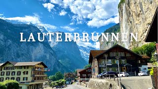 Lauterbrunnen Valley a little Piece of Heaven in Switzerland🇨🇭🏔 Walk tour  Summer 2021 [upl. by Onilatac]