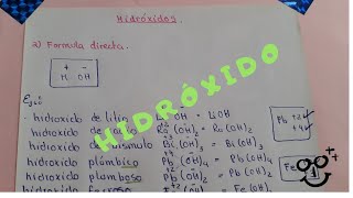 Hidróxidos ejemplos Nomenclatura y formula [upl. by Toma]