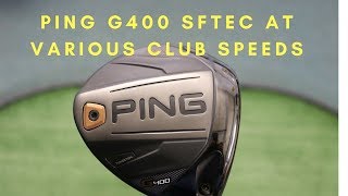 Ping G400 SFTec Driver at Various Club Speeds [upl. by Elohc]