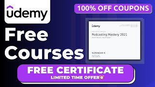 Udemy Free Certificate Courses  Udemy 100 OFF Coupons October 2023 [upl. by Gabi]