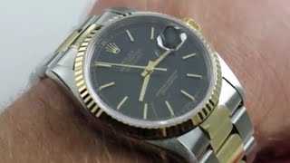 Rolex Oyster Perpetual Datejust 16233 Luxury Watch Review [upl. by Ahsien]