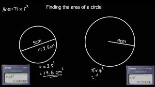 Finding the area of a circle [upl. by Isnam]