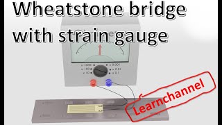 Wheatstone Bridge with strain gauge explained [upl. by Ener]