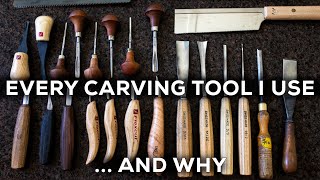 Every Woodcarving Tool I Use  and Why [upl. by Valora]