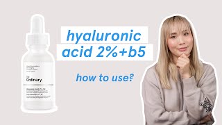 ⚡️The ordinary hyaluronic acid 2  b5  review how to use amp how to layer [upl. by Anileh585]