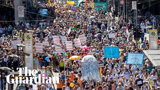 Masks make us slaves thousands march in Berlin antilockdown protest [upl. by Mills]