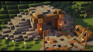 How to build a Mine Entrance Minecraft [upl. by Aizitel309]