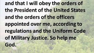 US Armed Forces Oath of Enlistment  Hear the Text [upl. by Atiuqel]