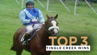 TINGLE CREEKS TOP 3 WINS AT SANDOWN PARK [upl. by Ardnoel732]