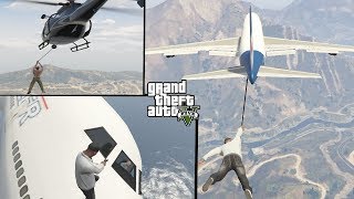 GTA V  Hijacking aircrafts with grappling hook [upl. by Tigdirb]