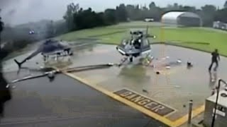 Two helicopters crash disaster in landing pad [upl. by Linnie]