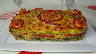 PASTEL DE VERDURAS AL HORNO RIQUÍSIMO Y NUTRITIVO  RECETA FÁCIL [upl. by Tennek214]