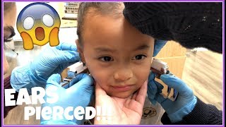 Getting My Ears Pierced  Vlog with Emma [upl. by Rocca]