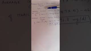 Average glucose from HbA1cAverage blood sugar calculationNGSP formula [upl. by Nnylram421]