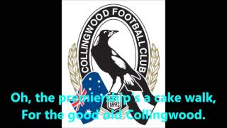 Collingwood Magpies theme song Lyrics AFL SingALong [upl. by Adnarim]