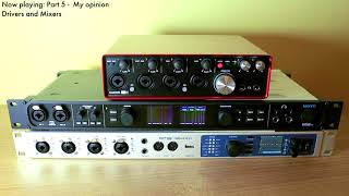 RME Fireface UFX II vs MOTU 828es vs Focusrite Scarlett 18i8 2nd Gen [upl. by Madalyn]