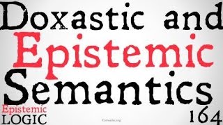 Doxastic and Epistemic Semantics J Hintikka [upl. by Lucretia523]