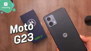 Motorola Moto G23  Unboxing en español [upl. by Sharpe]